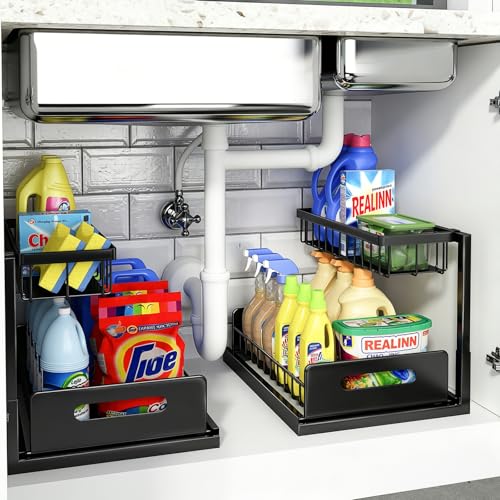 REALINN Under Sink Organizer L-Shaped