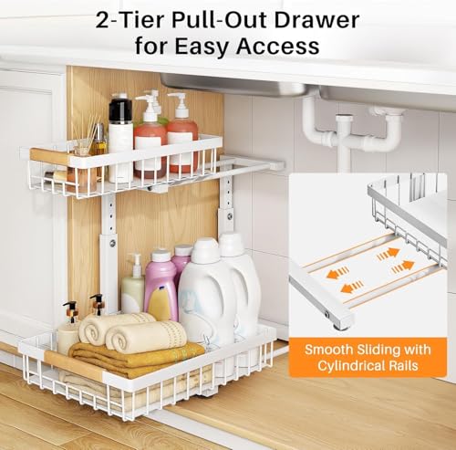 PXRACK Under Sink Organizer Adjustable view 3