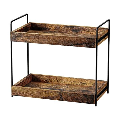 SANRETAHO 2-Tier Wood Bathroom Counter