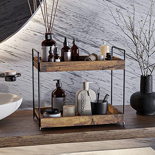 SANRETAHO 2-Tier Wood Bathroom Counter view 4